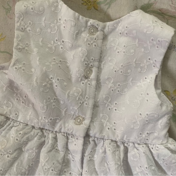 Healthtex Baby White and Pink Dress with Flower 18m - Picture 6 of 8